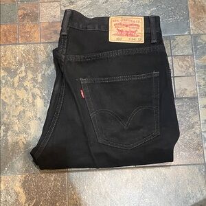 Levi's Men's Straight Black Jeans